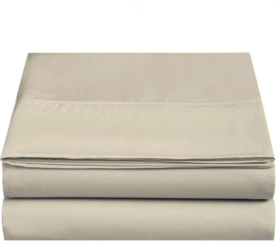 4U LIFE 2 Piece Flat Sheet, Ultra Soft and Comfortable Microfiber, Twin, White: Home & Kitchen
