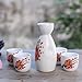 Tosnail 5 pcs Ceramic Japanese Sake Set - Orange Blossom