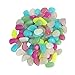 DaLin 100 Pcs Luminous Cobblestones Pebbles Stones Glow in the Dark for Aquarium Fish Tank Decorations, Fantastic Garden or Yard Mixed Color