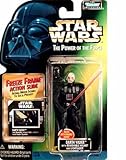 Star Wars Year 1997 The Power of the Force 4 Inch Tall Action Figure - DARTH VADER with Detachable Hand, Removable Helmet and Red Lightsaber Plus Bonus Freeze Frame Action Slide