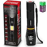 GearLight LED Tactical Flashlight S1000 with Lantern and Magnet - White and Red Work Light - As Seen on TV Tac Light with Batteries Included - Camping, Emergency Taclight Pro Flashlights