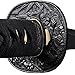 Handmade Sword - Iaido Training Katana Sword, Aluminium Alloy Blade, Full Tang, Unsharpened Blade, Samurai Bamboo Tsuba, Black Scabbard