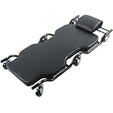 44-Inch Mechanic's Creeper, 450 lb, 2-Inch Low Profile for Auto Repair | Steel Frame, Padded Deck And Dust-Sealed Swivel Casters Support 450 Lb And Roll Smoothly Beneath Cars, Trucks And SUVs.