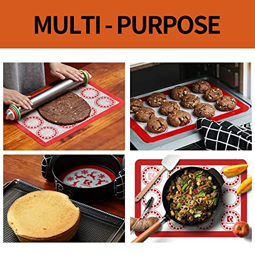 Silicone Baking Sheet Mat Set of 4, Perfect Food Grade Reusable