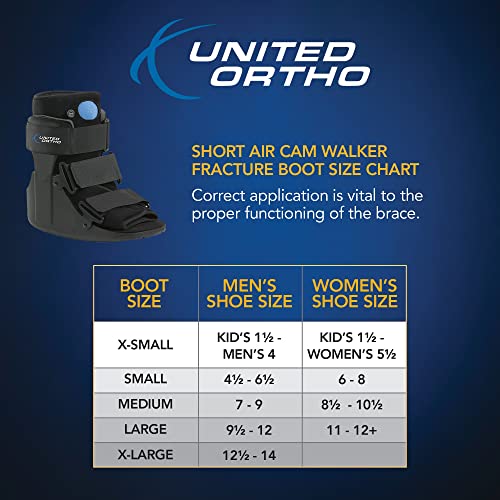 United Ortho Short Air Cam Walker Fracture Boot, Large, Black Pricepulse