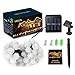 LELLEL 3rd Generation Super Bright Solar Outdoor LED String Lights, Waterproof Weatherproof for Yard Patio Garden Tree Party Wedding Decoration, Warm White 21ft Snow Ball 8 Working Mode
