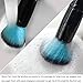 Qivange New Makeup Brush Set, 10 Pcs Professional Foundation Powder Blending Blush Concealer Eye Shadow Face Kabuki Brush (Black with Blue)
