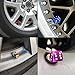 Senzeal 5X Aluminum Dice Valve Stem Caps Car Motorcycle Bicycle Tire Valve Caps Red