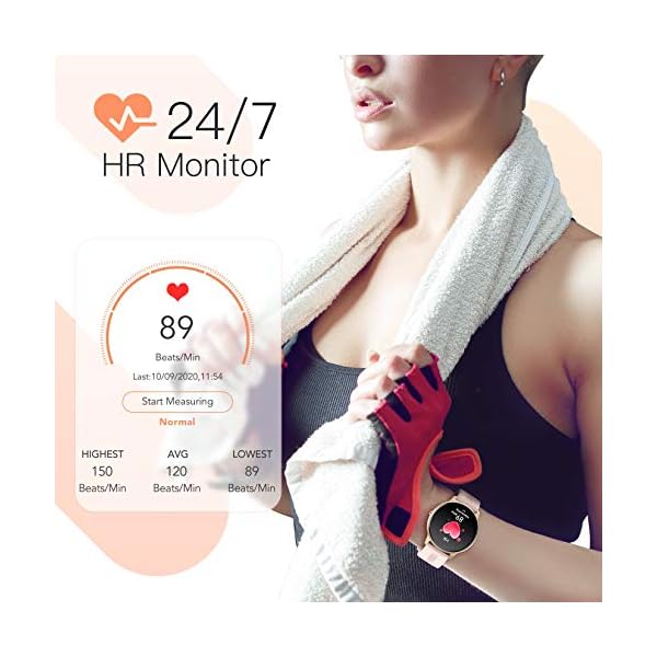 AGPTEK-Smart-Watch-for-Women-13-Full-Touch-Fitness-Watch-with-Female-Health-Tracking-Heart-Rate-Monitor-Message-Notification-IP68-Waterproof-Outdoor-Sports-Smartwatch-for-Android-iOS-Phones AGPTEK Smart Watch for Women, 1.3'' Full Touch Fitness LW11 Watch with Female Health Tracking, Heart Rate Monitor, IP68…