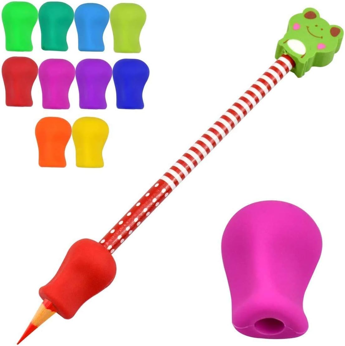 Pencil Grips, Universal Ergonomic Finger Grip Holder Training Gripper