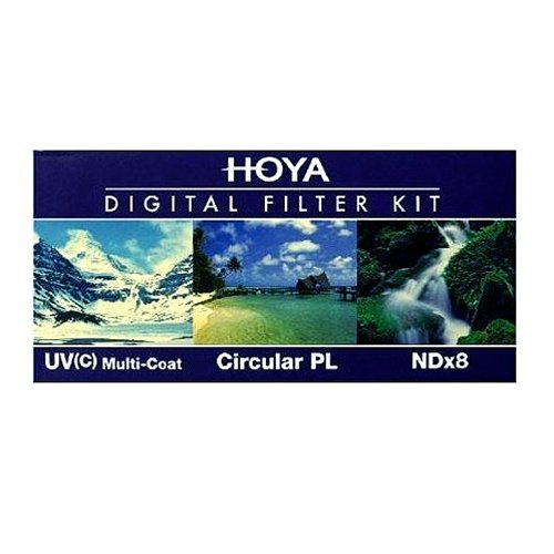 Hoya 62mm (HMC UV/Circular Polarizer / ND8) 3 Digital Filter Set with Pouch