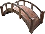 SamsGazebos Miniature Japanese Treated Wood Garden Bridge, 29-Inch, Brown