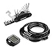 Tcamp Bike Accessories Include LED wired Bike Computer, Black Self Coiling Cable Password Bike Lock and 16 in 1 Multi-Function Cycling Mechanic Repair Tool Kit