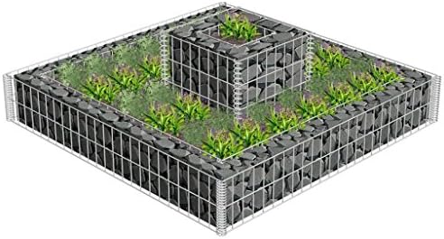 Flower Basket Gabion Stone Wire Baskets Garden Outdoor Plant Bed Planter