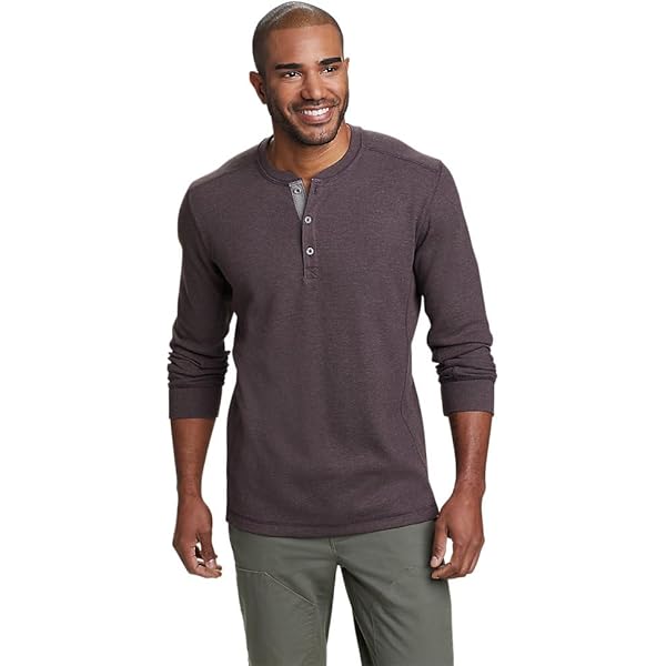 Toad&Co, Mens, Primo Long Sleeve Henley, Basalt, Medium at Amazon