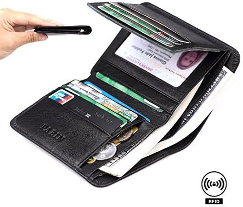 Pabin Mens Wallet Slim RFID Blocking Bifold Wallet for Men Trifold Leather Credit Card Holder