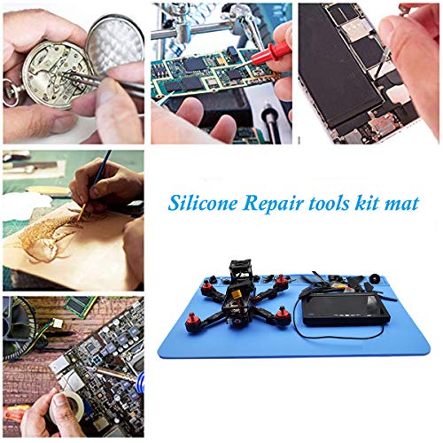 STARTRC Magnetic Heat Resistant Silicone Repair Tool Mat for Soldering Iron,Phone and Computer Repair,Gift for Techie,DIY Drone Maintenance Repair Mat 19.69 x 13.78 inch