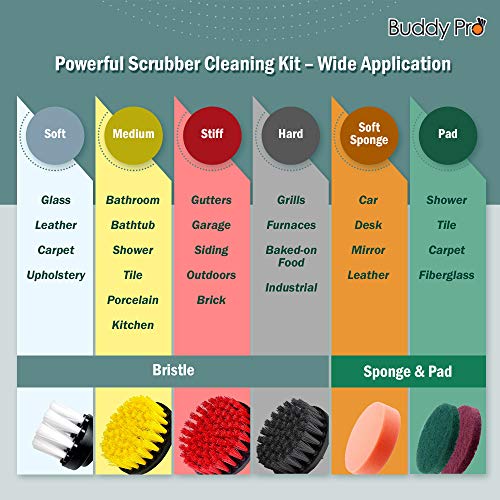 4 Attachment+Scrubber+Cleaning+Buddy+Pro