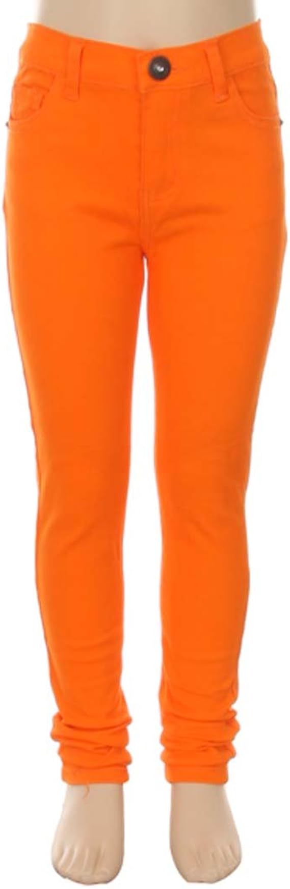 bright orange jeans