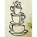 Super Z Outlet Black Coffee Cup Silhouette Metal Wall Art for Home Decoration, Java Shops, Restaurants, Gifts primary