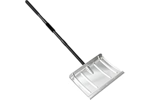 FACTIONGARDEN Snow Shovel for Driveway, 53/66 inches Aluminum Snow Removal Shovel Heavy Duty Metal Snow Shovels for Car Trunk Home Garage Garden