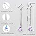 Desimtion 925 Sterling Silver Raindrop Dangle Hypoallergenic Earrings Color Change Crystal For Swarovski