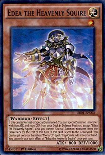 Yu-Gi-Oh! - Edea the Heavenly Squire (SR01-EN003) - Structure Deck: Emperor of Darkness - Edition - Super Rare