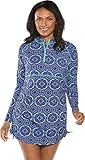 Coolibar UPF 50+ Women's Ruche Swim Shirt - Sun Protective