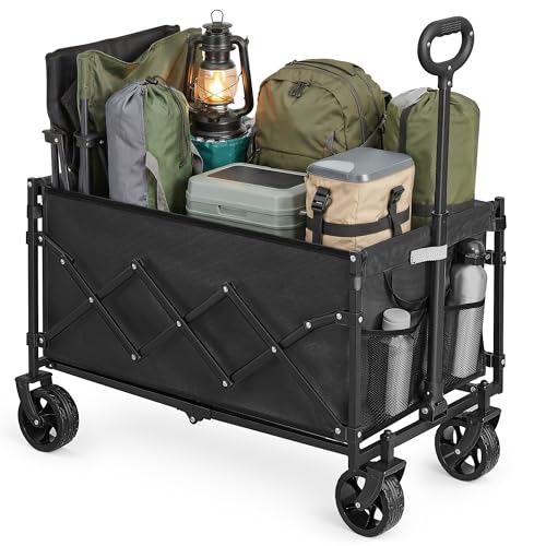 SONGMICS Kleiner Handwagen faltbar, 150 L, bis 150 kg belastbar