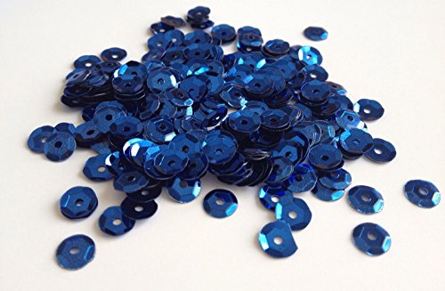 Package of 5000Pcs Craft Sequin Trim Cup Sequins BLUE Metallic Sequins Sewing Tools Dressmaking Fabric Crafts 7mm Sequin Loose for embroidery, applique, arts, bridal wear and embellishment