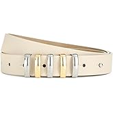 AI DEEBLUE Belts for Women with Gold Buckle Faux Leather Women's Belts Fashion Casual belts for jeans