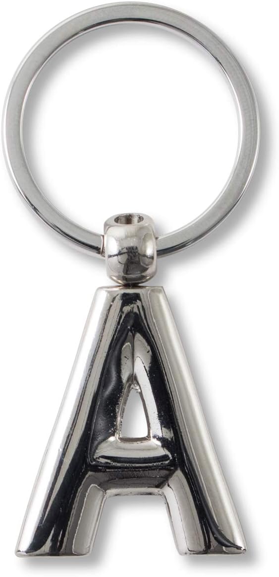 IF IF Metal Letter Keyring Personalised Alphabet Letters - Silver - A Keyring, 7 cm;,Silver