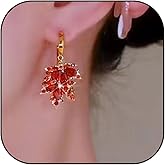Fall Thanksgiving Earring for Women Maple Leaf Dangle Earrings Autumn Leaf Accessories Thanksgiving Outfit Women 2025