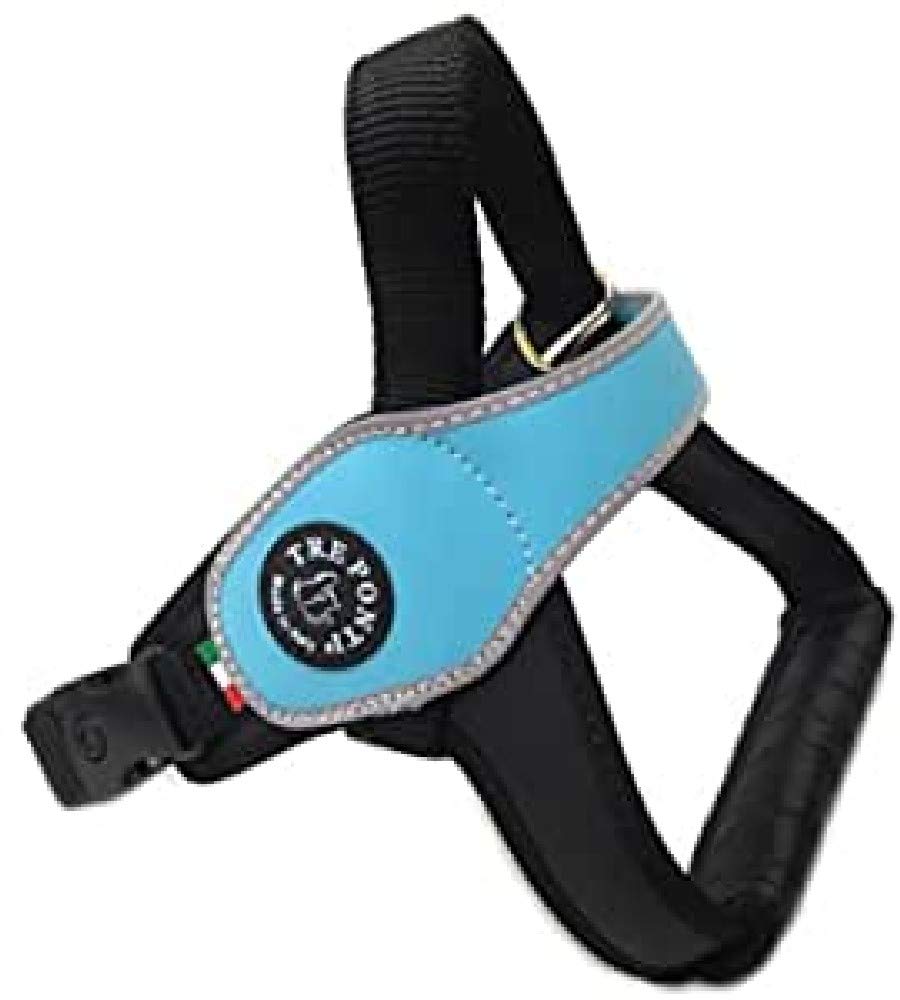 Tre Ponti Harness for Large Dogs, Blue Border, M
