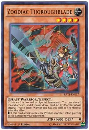 Amazon 遊戯王 英語版 Rate En017 Zoodiac Thoroughblade 十二獣サラブレード ウルトラレア 1st Edition トレカ 通販