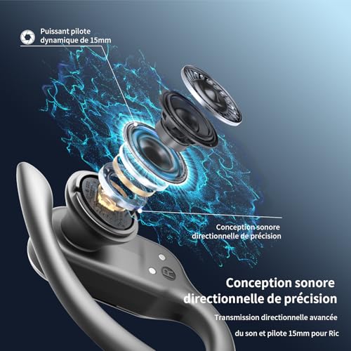 AI Real Time Translator Headphones, 8 Translation Modes with 198 Languages, 3 in 1 Headphones Language Translators, 60H Helmets Open Ear Bluetooth 6.1 for Travel, Meetings Black