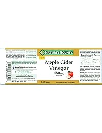 Nature 's Bounty vinagre de sidra de manzana, 480 mg, 90 unidades