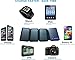 Zebora Powerful Portable Solar Charger Equipped with 4 Foldable Solar Panels & 10,000 mAh Dual USB Ports Power Bank for Mobile Devices, Pads & More Other USB-charged Devices