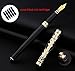 erofa Duke Sapphire Fountain Pen Gold Trim with Ink Refill Converter in Luxury Gift Box Set For Business Signature and Collection