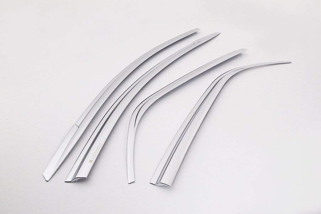 Autoclover Chrome Wind Deflectors Set for Kia Picanto 2017+ (4 pieces