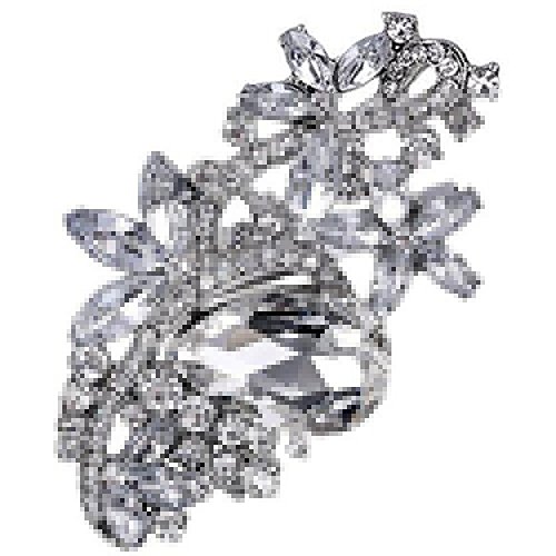 Bai You Mei Fashion Waterdrop Flower Brooch Silver/gold Plated Crystal Rhinestone Pendant Jewelry