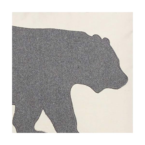 Eddie Bauer Gray Bear Twill Decorative Pillow • Home and Decor