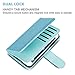 Dailylux iPhone 8 Case, iPhone 7 Wallet Case,Premium PU Leather+TPU Inner Shell Flip Case with 9 Card Slot Luxury Bling Cover for Apple iPhone 7 (2016) / iPhone 8 (2017) Women/Girls-Glitter Blue
