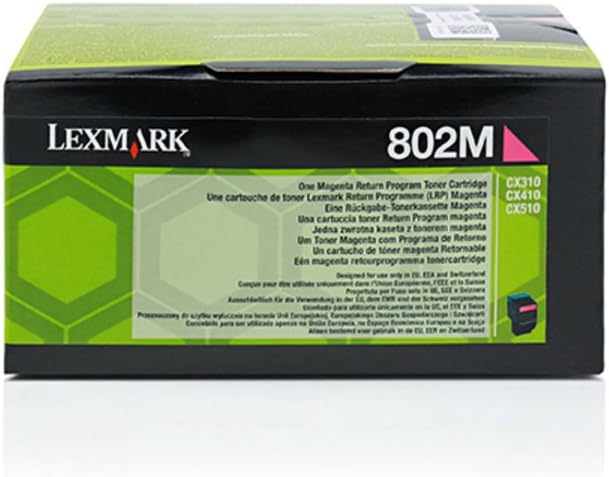 Lexmark 80C20M0 802M Magenta Return Program Toner - yields up to 1000 standard pages - (Consumables > Ink and Toner Cartridges) - Image 4