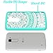 LG K10 Case,LG Premier LTE Case Clear,K10 Phone Case Unlocked with HD Screen Protector, AnoKe[Scratch Resistant] Colorful Flower Cute Women Girl Ultra Thin Slim TPU Phone Cover for LG K10 TM CH Mint