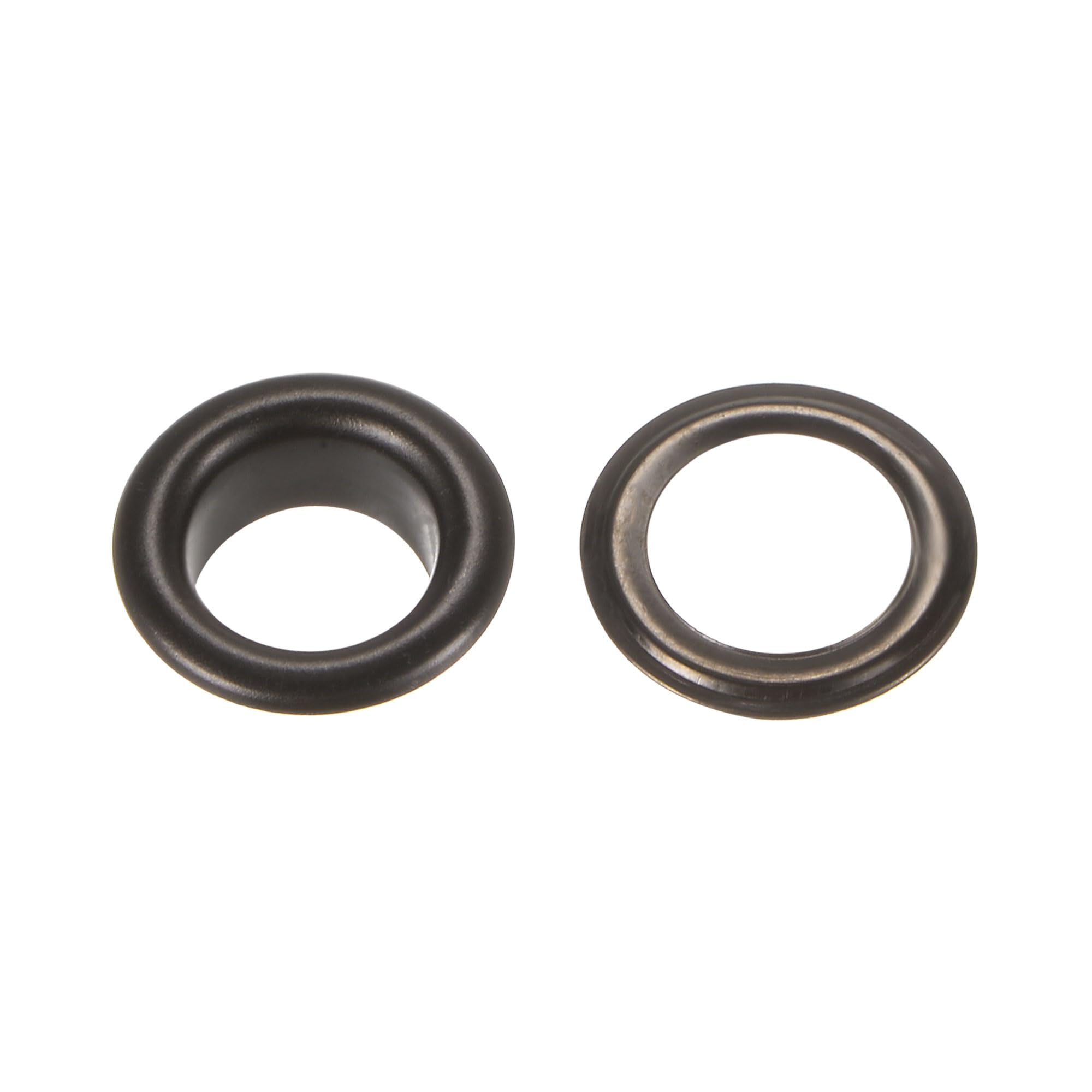 uxcell 50 Sets 8mm 1/3" Hole Copper Grommets Eyelets Black for Fabric Leather Canvas Curtain Clothing