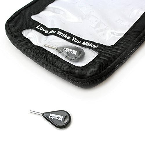Tidal Wake Padded Fin Wallet & Key Fin Storage, Store, Organize & Protect Fin Sets Holds 1-3+ Fins, Key Pocket & Hex Key Included, Holds Fins for Skim and Surf Style Wake Boards and Ocean Shortboards
