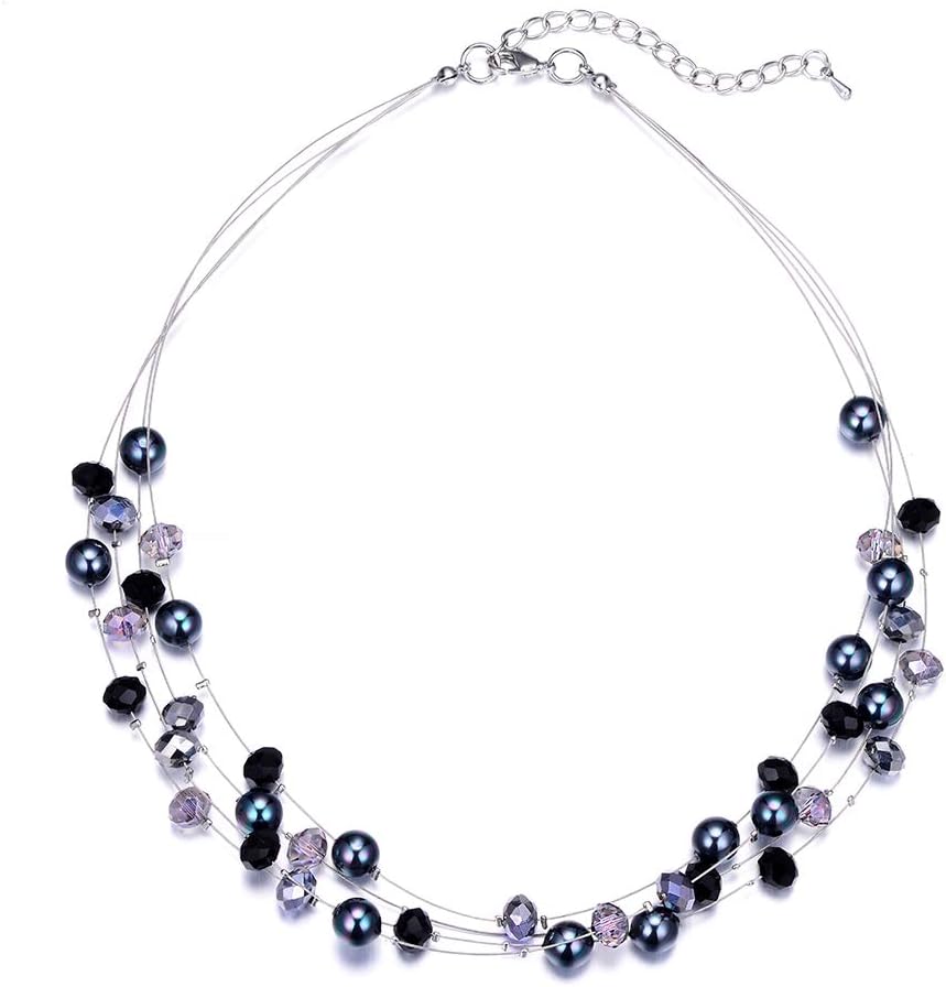 BULINLINLayered Choker Freshwater Pearl Necklace - Fashion Jewelry Necklace Gifts For Women