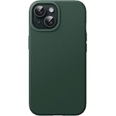 JETech Silicone Case for iPhone 15, Midnight Green | Silky Soft Touch, Shockproof Protection, Scratch Resistant, Microfiber Lining