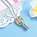 Oinsi Angel Lady Stainless Steel Cremation Pendant Necklace Ashes Keepsake Holder Memorial Urn Jewelry (Silver and Gold)